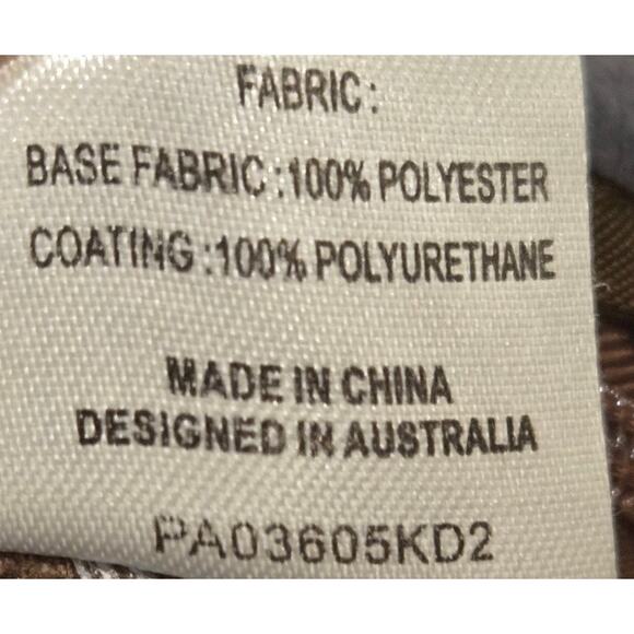 Meshki Faux Vegan Leather Brown Pants Pull-on Medium - Picture 7 of 9